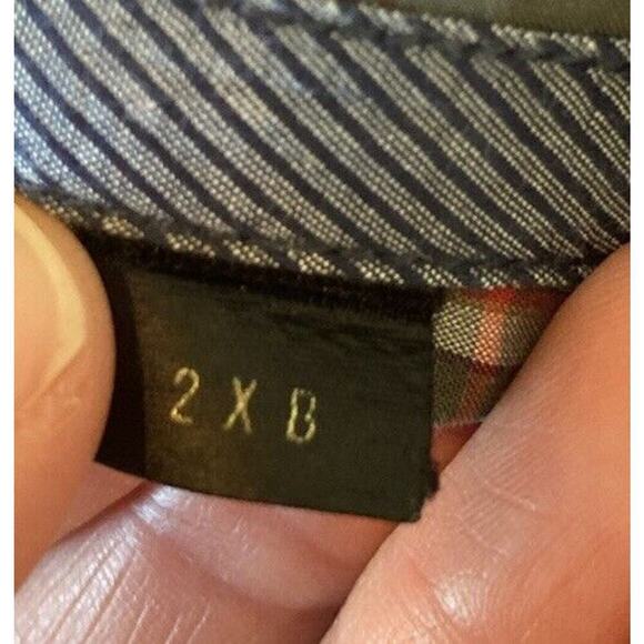 Lenor Romano Plaid Long Sleeve Button Up Shirt Size 2XL Men’s Blue - Picture 4 of 9